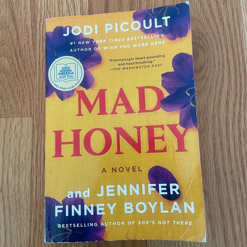 Mad Honey Novel with Yellow and Purple Cover